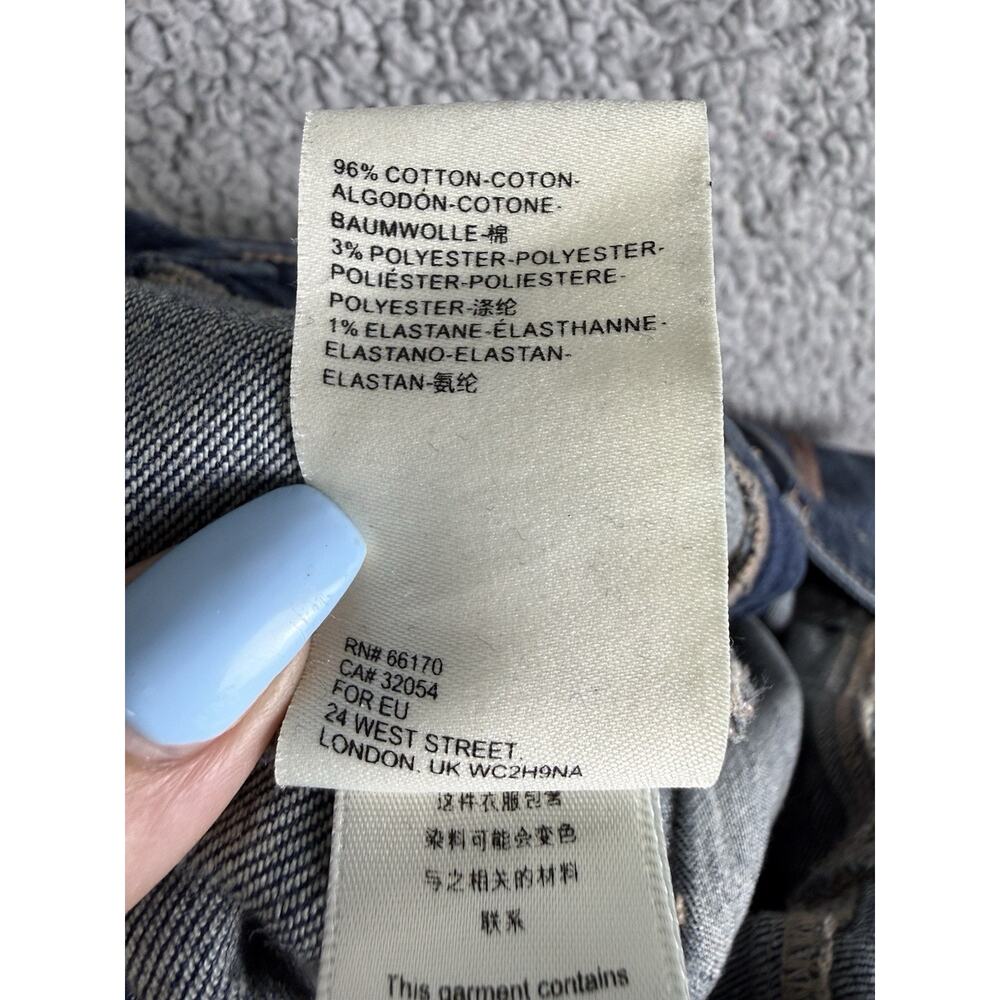 Anthropologie Pilcro Size 28 Ultra High Rise Plaid Trim Boyfriend Jeans Relaxed - Picture 11 of 11